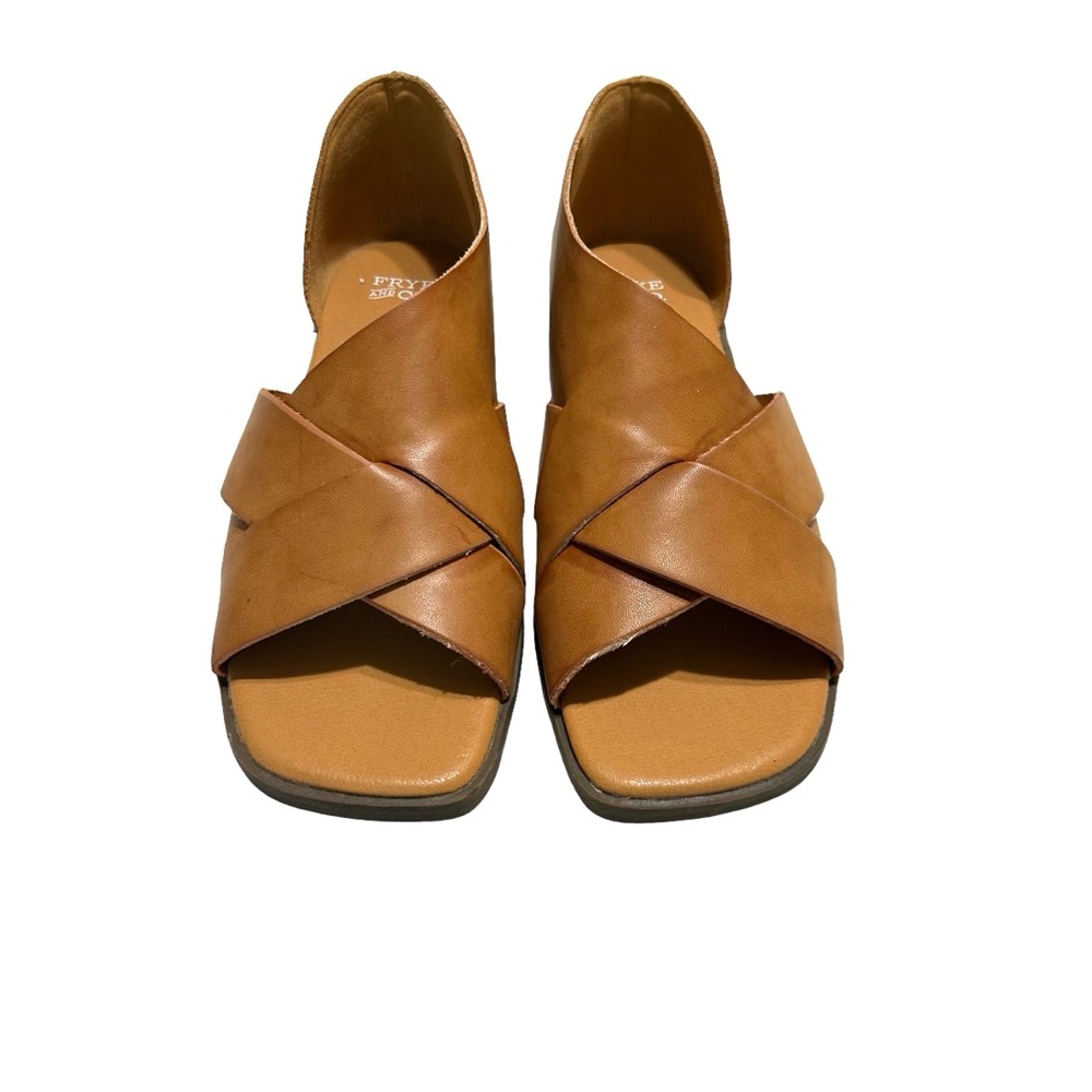 Frye and Co D'Orsay Sandals Women's Size 9.5 Tan Vegan Leather Boho Neutral